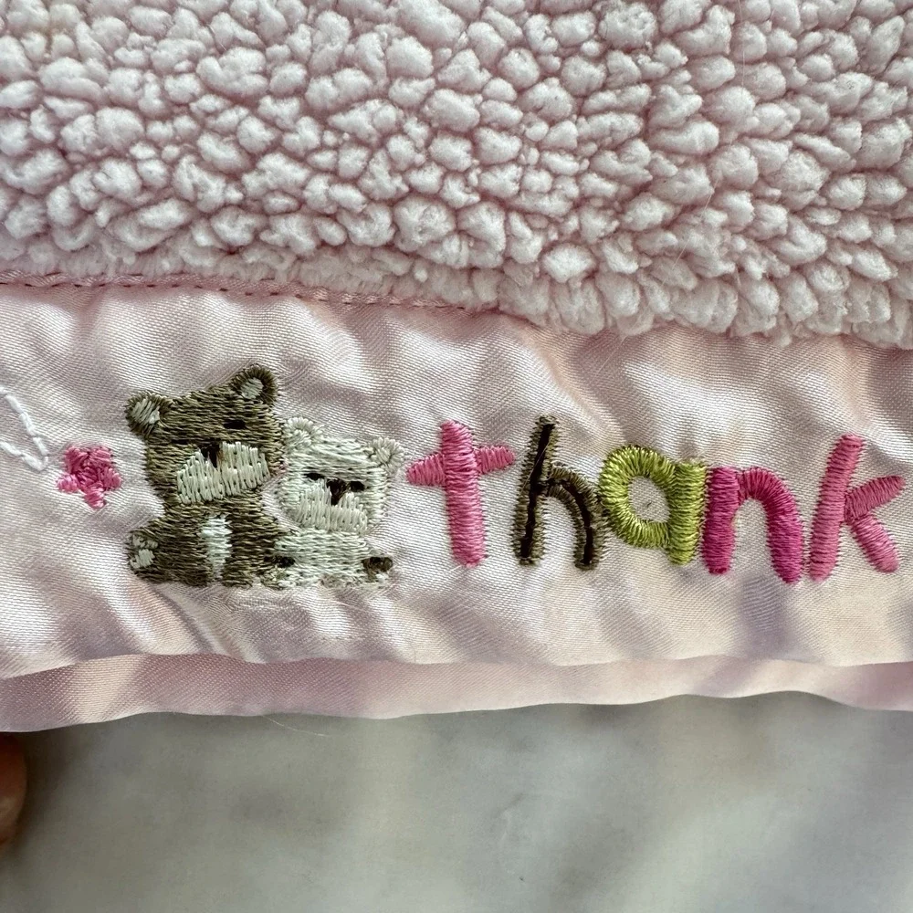 Carters Child of Mine Baby Blanket Thank Heaven for Little Girls Sherpa Bears